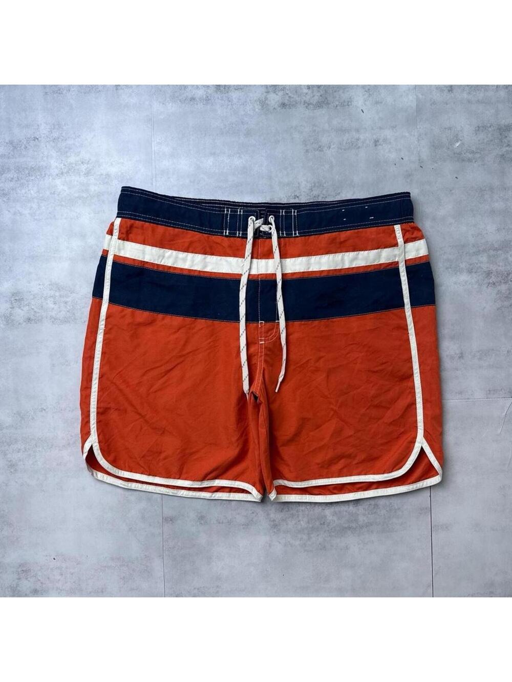 Y2K Caribbean Joe 00s Orange Surf Board Swim Shorts